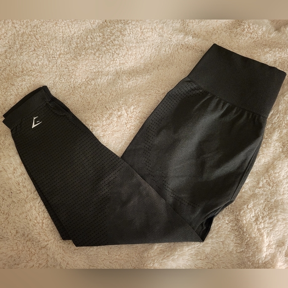 Gymshark Booty Shaping Bodycon Compression Black Heather Leggings - Picture 4 of 5